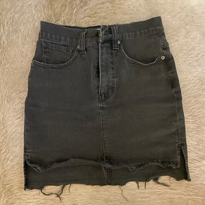 Madewell Black Denim Skirt